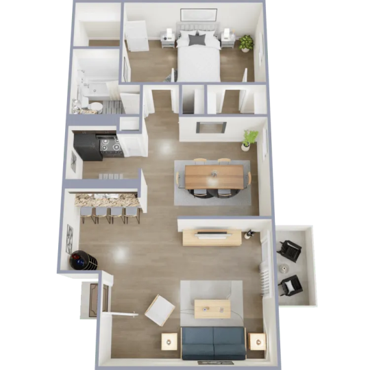 a living room filled with lots of furniture